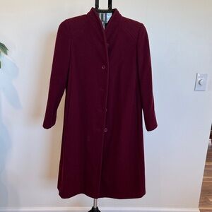 Forecaster of Boston Union Made Wool Coat Vintage Burgundy Pea Coat